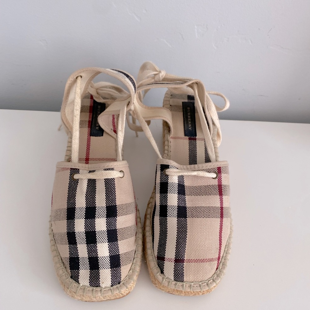 Burberry wedge espadrilles